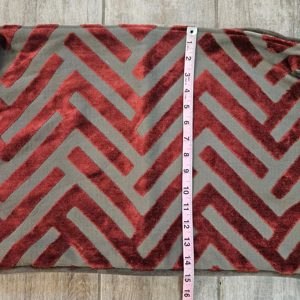 Upholstery Pillow‎ Cover Home 23x14 Geometric Velvet Textured Rectangular